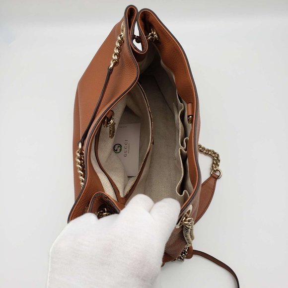 100% Authentic Gucci GG Soho on Chain Medium Shoulder Bag - Picture 10 of 16